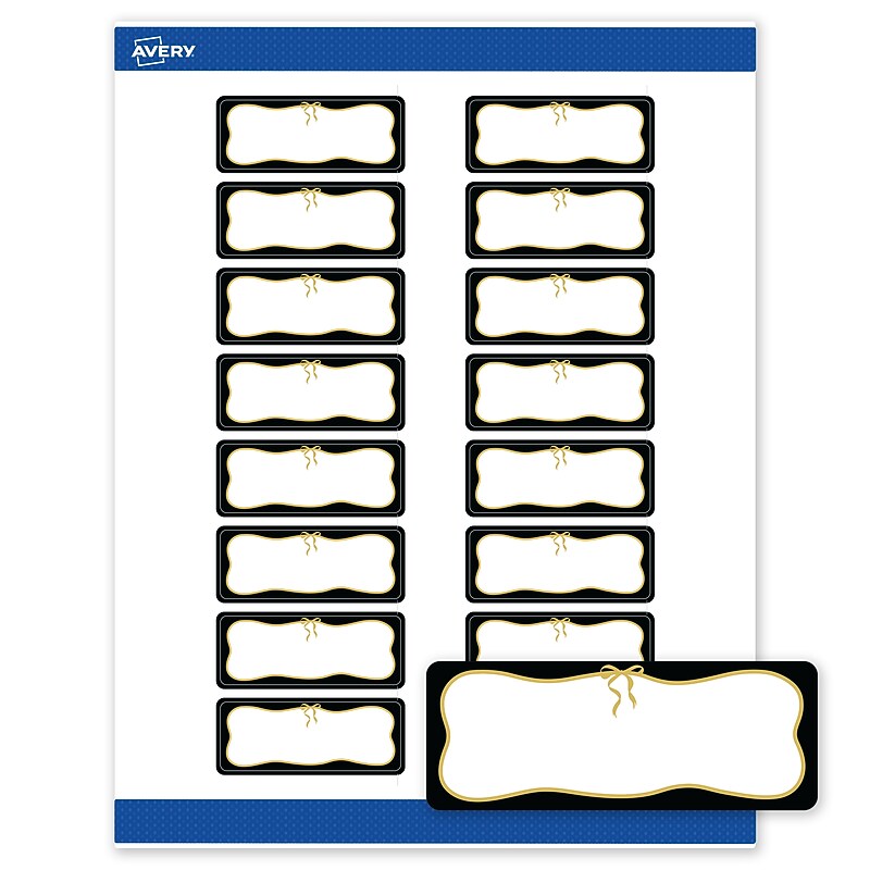 Avery Rectangle Laser/Inkjet Multipurpose Labels, 1" x 2-5/8", White, 160/Pack (19479370856) image 1