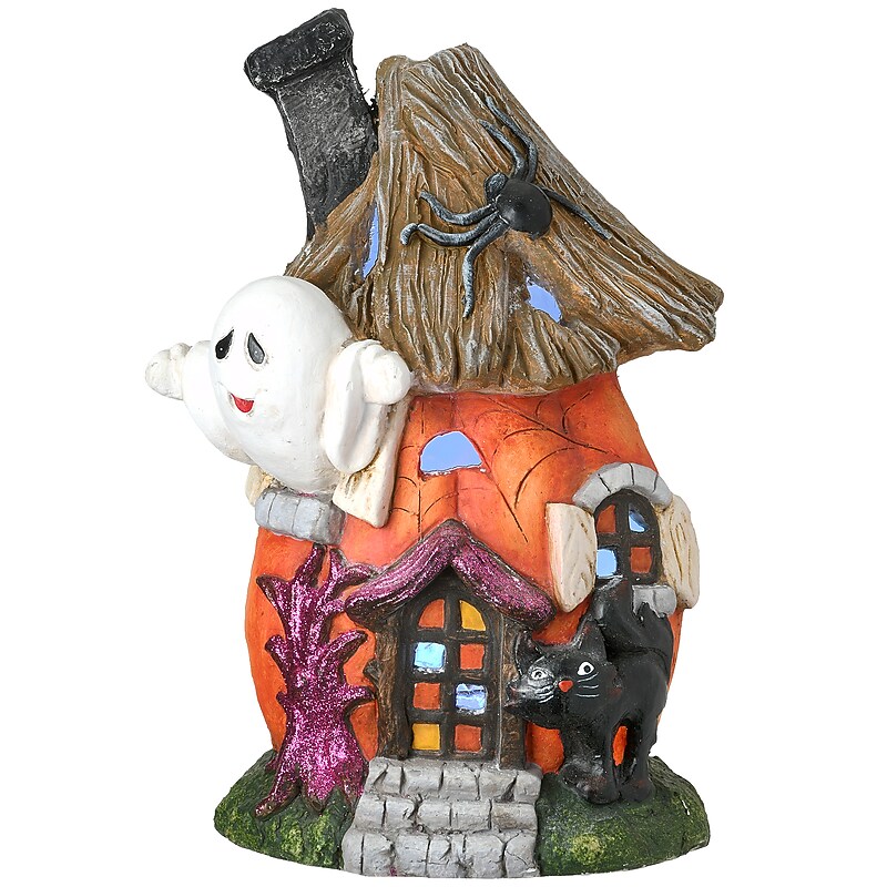 National Tree Company 18" Pumpkin Haunted House with LED Light (PG11-FJ17745) image 1