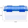 Iris WeatherPro 18.4 Qt. Latch Lid Storage Bin, Clear/Blue (500199)~#|#~38454D2D-6438-411B-969292ACCA823C21_sc7
