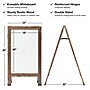 Excello Global Products Indestructible A-Frame Whiteboard, 40" x 22", Brown (EGP-HD-0538-BN)~#|#~3848B88B-83EB-40C7-90AD0B0794414175_sc7