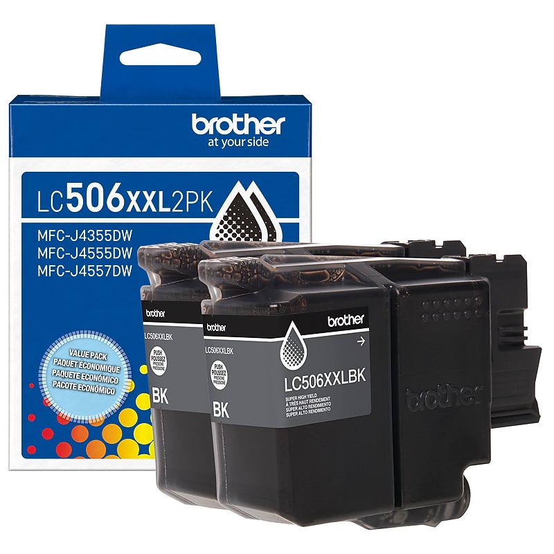 Brother LC506XXL Black Super High Yield Ink Cartridges, 2/Pack (LC506XXL2PK) image 1