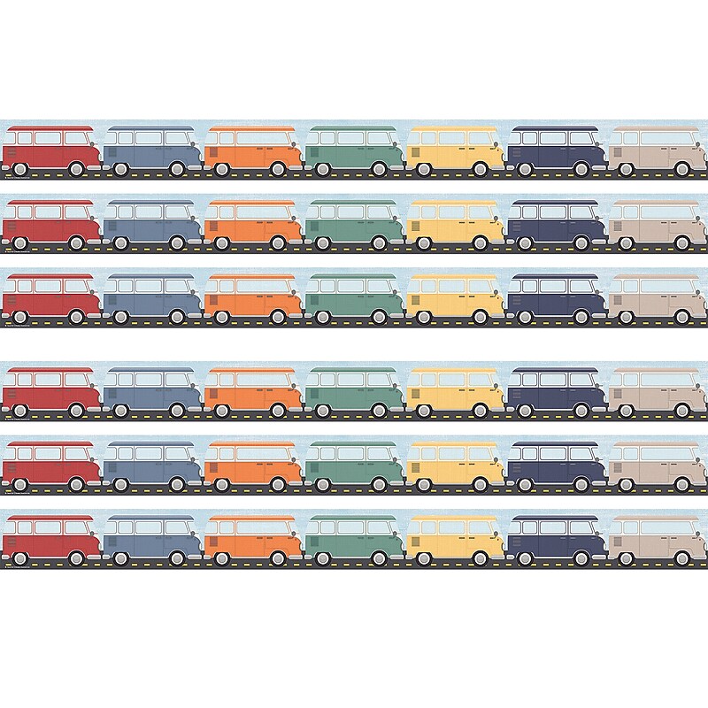 Teacher Created Resources Moving Mountains Straight Border Trim, 3" x 35", 24/Pack, 6 Packs/Bundle (TCR9233-6) image 1