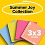 Post-it Super Sticky Notes, 3" x 3", Summer Joy Collection, 70 Sheets/Pad, 24 Pads/Pack (654-24SSJOY-CP)~#|#~384DD722-CAC8-4852-BF69CDC6BBB4FE4F_sc7