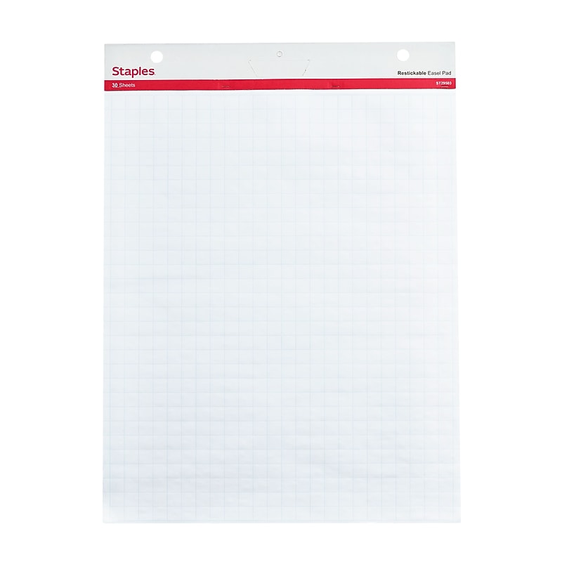 Staples® Restickable, Easel Pad, Grid (WSP2530SR) image 1