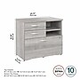 Bush Business Furniture Studio A 26" Office Storage Cabinet with 2 Shelves and Drawers, Platinum Gray (SDF130PGSU-Z)~#|#~38542F4E-A04F-4D19-BEB24A5034B40C7A_sc7