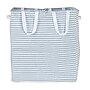 Household Essentials Collapsible 2-Section Hamper, Cotton, Blue/White (HE1161)~#|#~385551E4-4700-4FBA-8616B91F535A0AD8_sc7