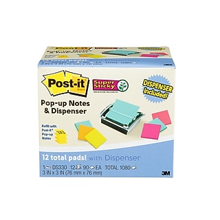 Post-it Super Sticky Pop-Up Notes Dispenser for 3" x 3" Notes, Black, 12 Pads/Pack (DS330-SSVA)~#|#~385AA6A8-0813-406C-88EC8E2E78189301_sc7