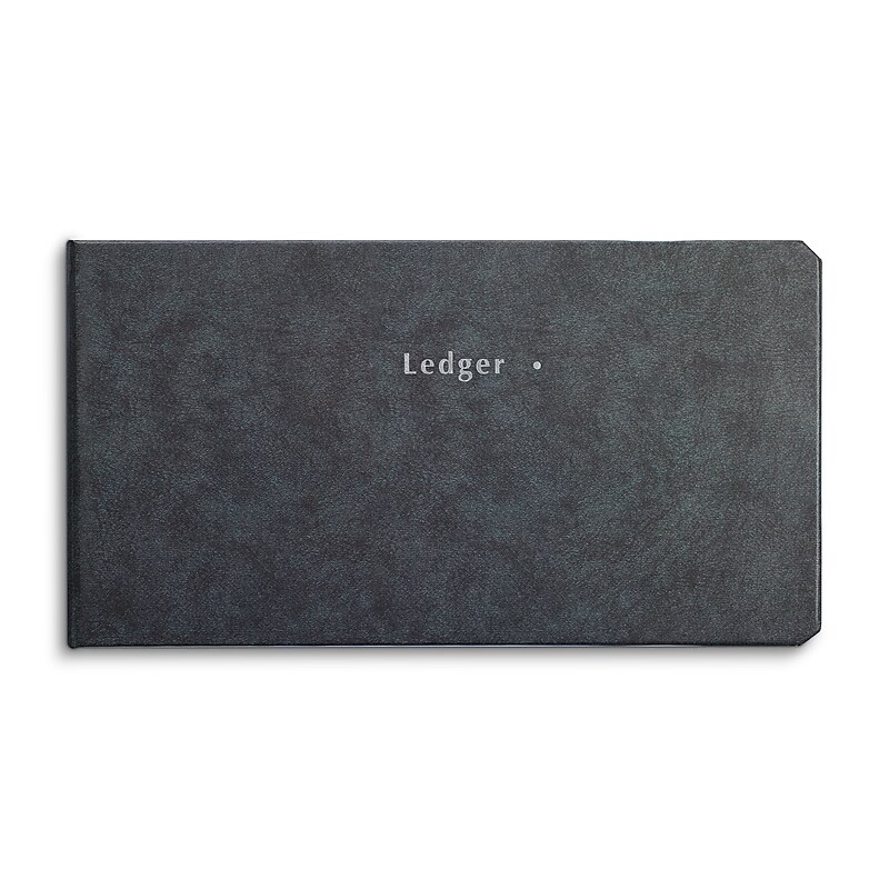 Ledger Binder, 10.5" x 5.63", 200 Pages, Blue Marble (26520) image 1
