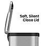 halo TapCan Stainless Steel Rectangular Pedal Sensor Trash Can with AbsorbX Odor Control System, Black Trim, 13 Gal. (TC13SB)~#|#~38627B09-0BF8-42CC-846751A9486C36D5_sc7