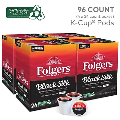 Folgers Black Silk Coffee, Keurig K-Cup Pod, Dark Roast, 96/Carton (6662CT) Sansujyuku sansujyuku.com