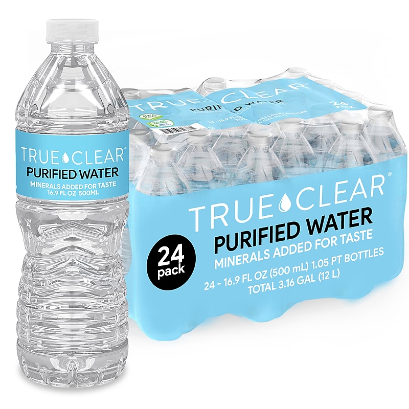 True Clear™ Purified Water, 16.9. oz., 24 Bottles/Carton (TC54594) image 1