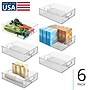 iDESIGN Small Stackable Plastic Storage Bin, Clear, 6/Pack (29312M6)~#|#~386832F0-591A-4812-ABDC6173B8E9CAC5_sc7
