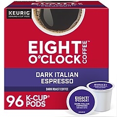 Eight O'Clock Dark Italian Espresso Coffee, Keurig K-Cup Pod