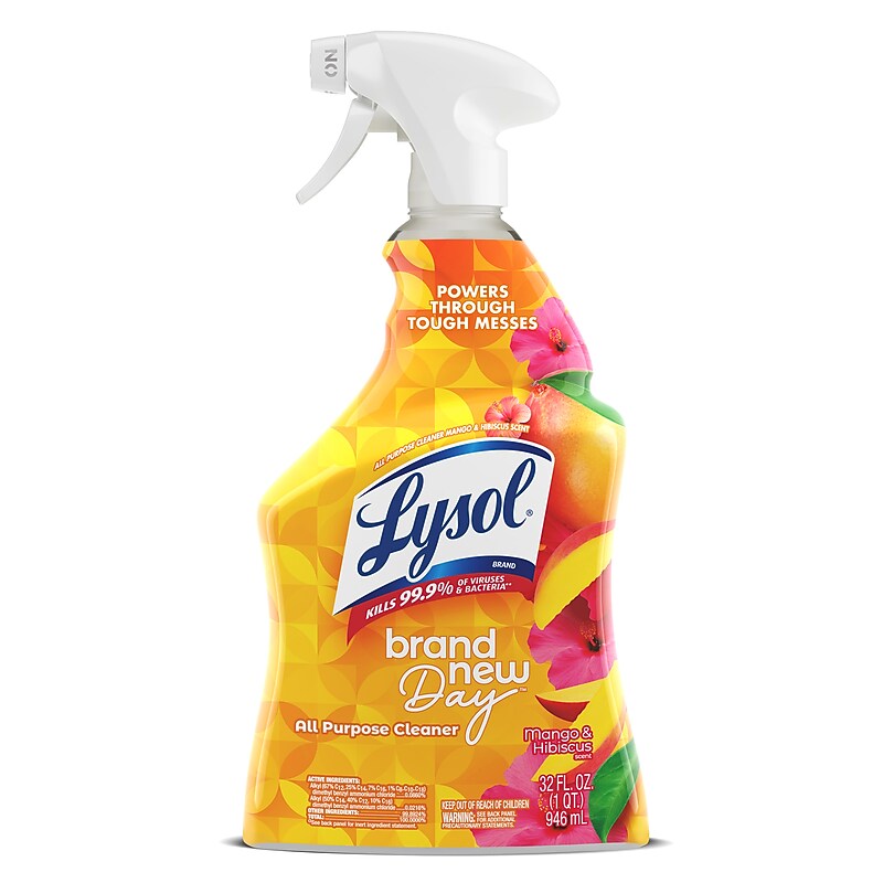 Lysol Brand New Day Disinfecting All-Purpose Cleaner Spray Bottle, Mango & Hibiscus Scent, 32 oz. (19200-98769) image 1