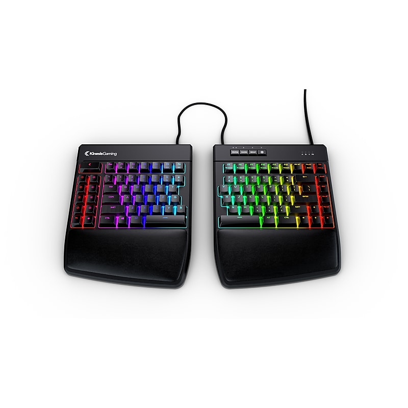 Kinesis Freestyle Edge RGB Wired Ergonomic Gaming Mechanical Keyboard, Black (KB975-BRN) image 1
