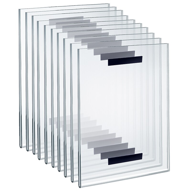 Azar Sign Holder, 11" x 14", Vertical, Wall Mounted, Clear Acrylic, 10/Pack (129946) image 1
