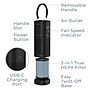 Pure Enrichment PureZone Mini True HEPA Portable Air Purifier, Black (PEPERSAP-K)~#|#~3878F8E4-0D21-4FA4-ADFA34ECDCD3467A_sc7