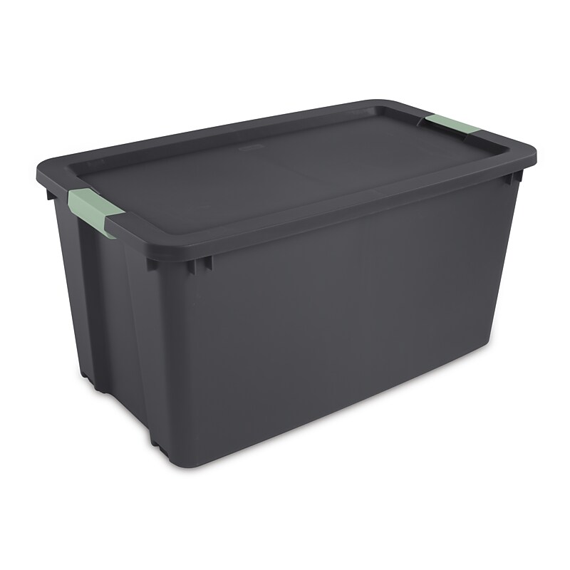 Sterilite 180 Quart Wheeled Latching Storage Tote, Plastic, Flat Gray (22223V04) image 1