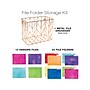 Global Printed Products Deluxe Designer Watercolor Solid Hanging File Folder Kit, 1/3-Cut Tab, Letter Size, Assorted Colors~#|#~3884AE95-11D9-4C79-97137C25E2F71326_sc7