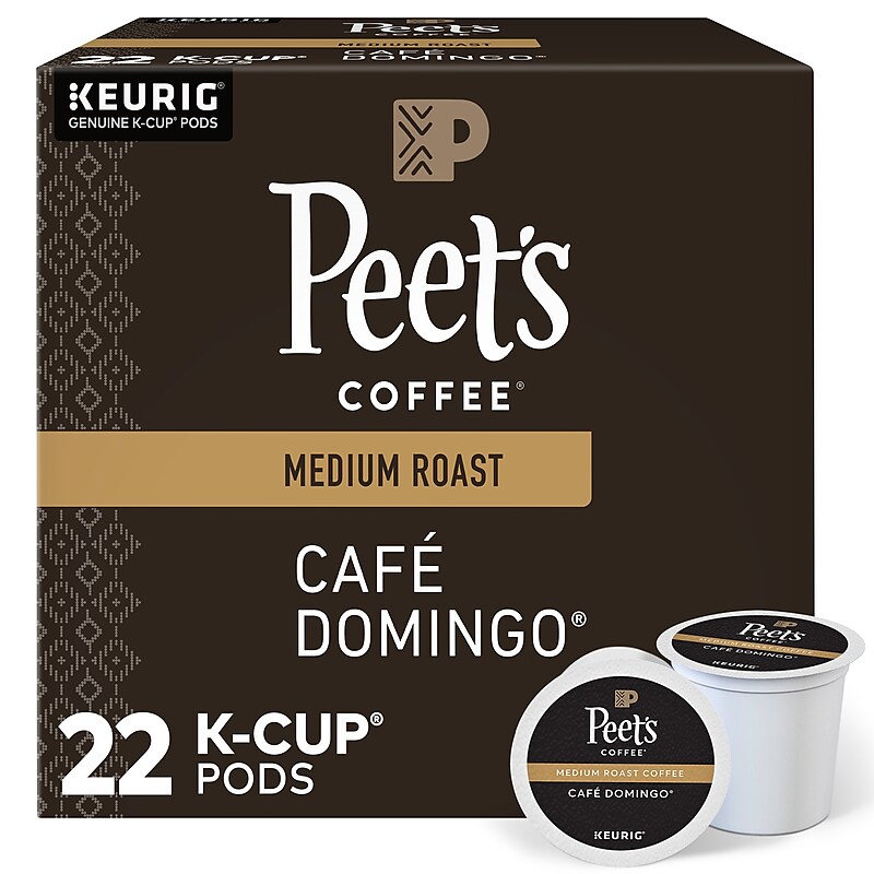 Peet's Coffee Café Domingo Coffee Keurig® K-Cup® Pods, Medium Roast, 22/Box (6543) image 1
