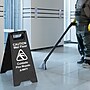 Gritt Commercial Safety "Caution Wet Floor" A-Frame/Sandwich Board Sign, 24"H, Black, 3/Pack (GRI184-BLK-3PK)~#|#~3887DE8A-0E32-42FD-A288EDE88E5D6A6B_sc7