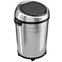 iTouchless Stainless Steel Round Sensor Trash Can with AbsorbX Odor Control System and Wheels, 18 Gal., Silver (IT18RC)~#|#~3888A7FD-8343-48C7-8150277FCE35A345_sc7