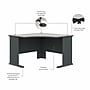 Bush Business Furniture Cubix 48"W Corner Desk, Slate/White Spectrum (WC8427A)~#|#~3889B608-4EDA-4513-85125AB8F79372F3_sc7