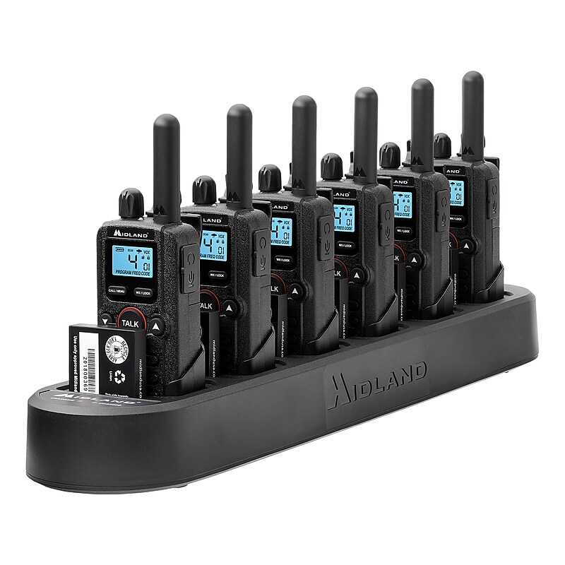 Midland BizTalk BR Series Business Radio Bundle, Black, 6/Pack (BR180X6BGC) image 1