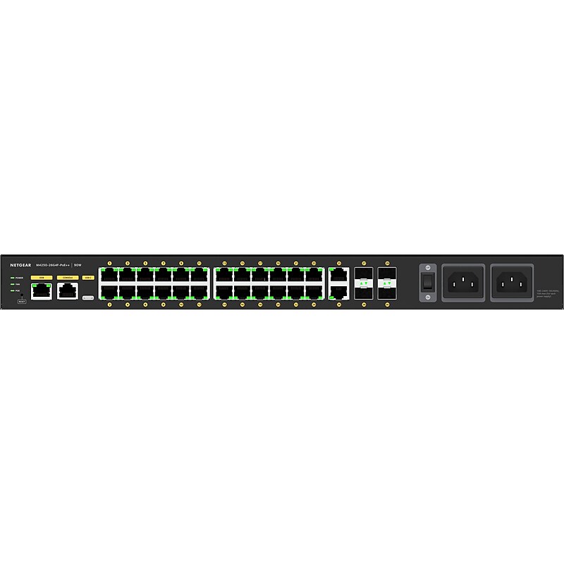 Netgear AV Line 26-Port Gigabit Ethernet Managed Switch, Black (GSM4230UP-100NAS) image 1