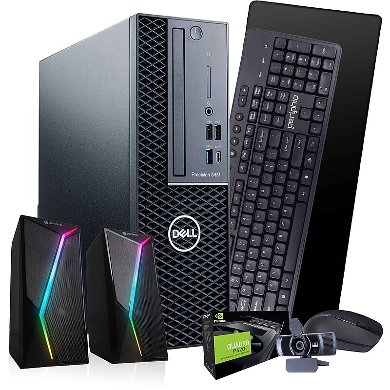 Dell Precision Refurbished Desktop Computer, Intel Core i5-9500, 32GB RAM, 2.5 TB SSD, Windows 11 Pro, Speaker Included image 1