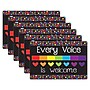 Ashley Productions Smart Poly Non-Skid Computer Mouse Pad, Every Voice is Welcome Here, 6/Pack (ASH12500-6)~#|#~389C53DE-48B6-4ABC-96D11A6AC0D3DAD8_sc7