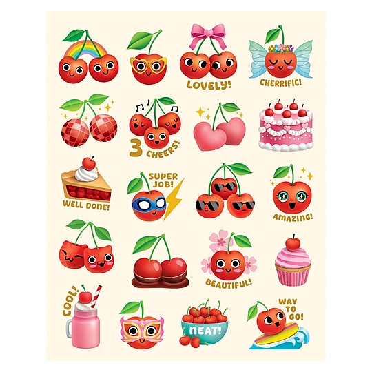 Teacher Created Resources Cherry Smelly Stickers, Multicolored, 120/Pack, 6/Packs/Bundle (TCR9450-6)~#|#~389C8B1A-A131-41DE-BA2CB752FDB13C9D_sc7