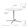 Bush Business Furniture 42" Round Conference Table, White (99XTB42RWH)~#|#~389F8D96-52DD-4482-B99F9141B4C8CB3C_sc7