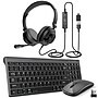 Delton N36 Wireless Keyboard Mouse and USB-A/USB-C Noise-Cancelling Computer Headset Bundle, Black (DKMN36KT1)~#|#~38A0654A-802F-4B8D-9A149D259082E65E_sc7