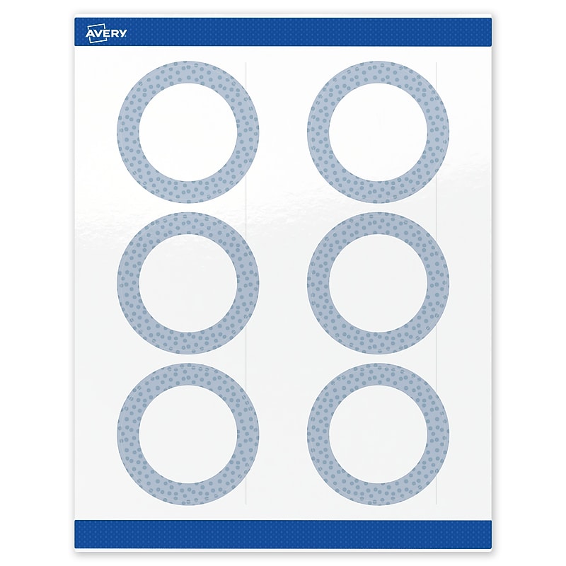 Avery Laser/Inkjet Circle Multipurpose Labels, 3" Dia., White, 60/Pack (S00-F8N) image 1