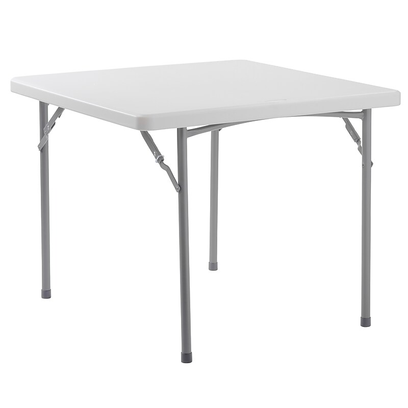 NPS BT Series 36" Square Top Heavy Duty Plastic Folding Table, Speckled Grey (BT3636) image 1