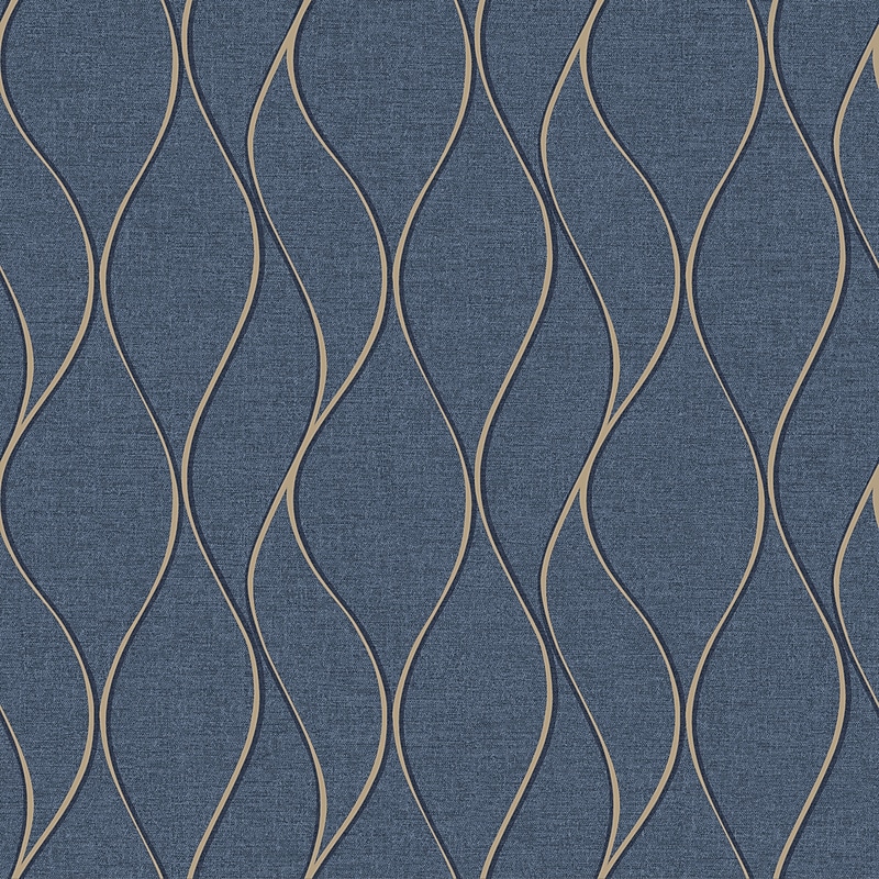 York Wallcoverings Wave Ogee Peel and Stick Wallpaper (RMK11293WP) image 1