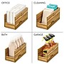 iDESIGN Small Stackable Wood Storage Bin, Natural, 4/Pack (28360M4)~#|#~38AE4553-68F3-4BB0-8255482BE3EF14DE_sc7