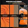 GloWear 8294BK High Visibility Short Sleeve Black Bottom T-Shirt, ANSI Type R Class 2, Orange, X-Small (22281)~#|#~38B5C5CA-1BE8-48CA-846FE1EA70712AA7_sc7