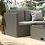 Flash Furniture Roan Indoor/Outdoor L-Shaped Sectional with Coffee Table, Gray with Gray Cushions (BNWS404GYGY)~#|#~38B95704-4A0E-4BD8-987F3FAADB6B4D81_sc7