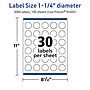 Avery TrueBlock Laser/Inkjet Circle Multipurpose Labels, 1.25" Dia., White, 3000/Box (94505)~#|#~38BA7DE5-6DDC-45F9-A28B7609EF0C9DBF_sc7