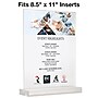 Global Printed Products Sign Holder, 8.5" x 11", Vertical, Table Top, Clear Acrylic (SGNH-AB-8511)~#|#~38BC4517-7DF8-4C7C-97BE4037A39D1216_sc7