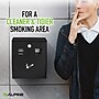 Alpine Industries Stainless Steel Outdoor Cigarette Receptacle, 1 Gallon, Black (490-01-BLK)~#|#~38C769E1-4391-4F8D-B360CF80DE23D8D6_sc7