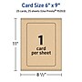 Avery Integrated Cards, 6" x 9", Matte Kraft Brown, 25/Pack (95353)~#|#~38C7A822-72F4-48F0-BA35C80307FDA3A4_sc7