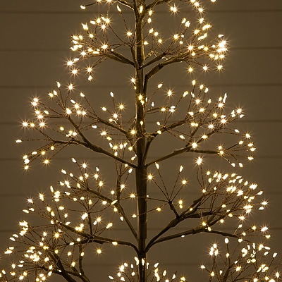 Nearly Natural Pre-Lit Artificial Halloween Black Starburst Tree