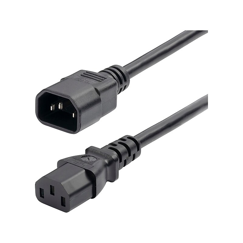 StarTech 2' C14 to C13 Power Cable, Male to Female, Black (8713-8200-POWER-CORD) image 1