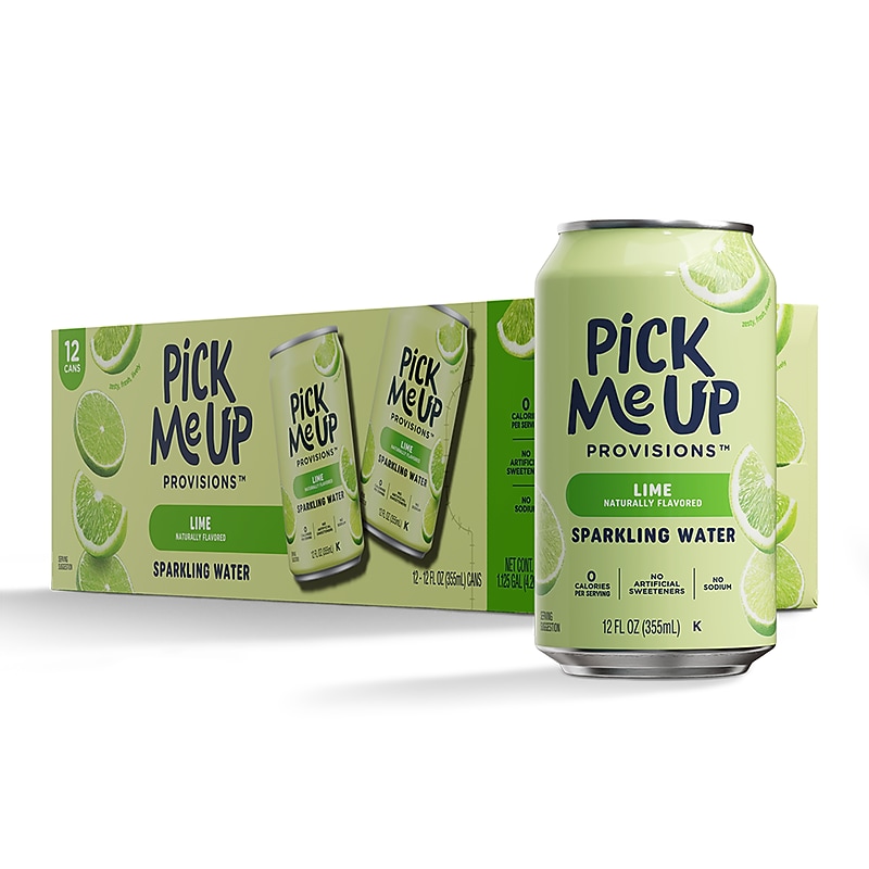 Pick Me Up Provisions™ Lime Sparkling Water, 12 oz., 24 Cans/Carton (PM63524) image 1