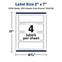 Avery Laser/Inkjet Multipurpose Rectangle Labels, 2" x 7", White, 1000 Labels/Box (94243)~#|#~38E8CD8E-B5FA-4DBB-8E599FC682093CB5_sc7