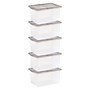 Iris 58 Quart Snap Top Plastic Snap Closure Storage Bin, Clear, 5/Pack (500158)~#|#~38EB32CA-719F-473B-A104D3D7A00791DF_sc7
