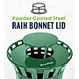 Alpine Industries Metal Outdoor Rain Bonnet Lid for 38-Gallon Waste Receptacle, Green (479-38-A-GRN)~#|#~38EC1BE8-6224-45AF-AD68B9D64497E1E7_sc7